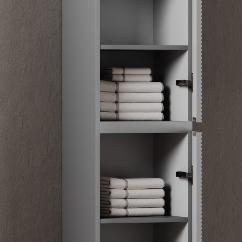 Шкаф-пенал Sancos FOLK PFL35ES 35х35х165 подвесной цвет серый - фото 4