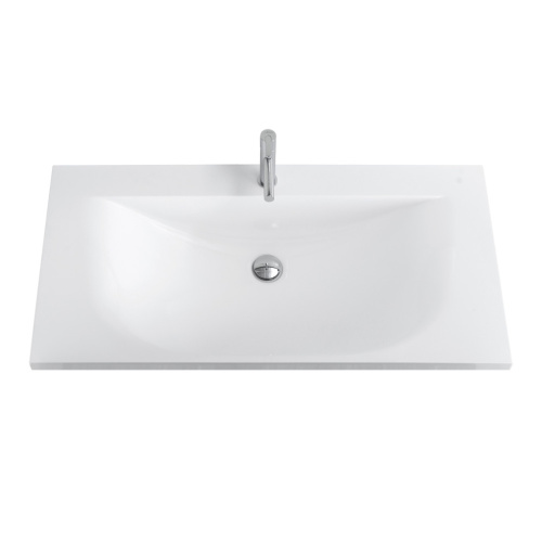 Раковина из искусственного камня Cezares CEZ1000/500-LV-MR 100х50 подвесная цвет белый 1 отверстие под смеситель - фото 2