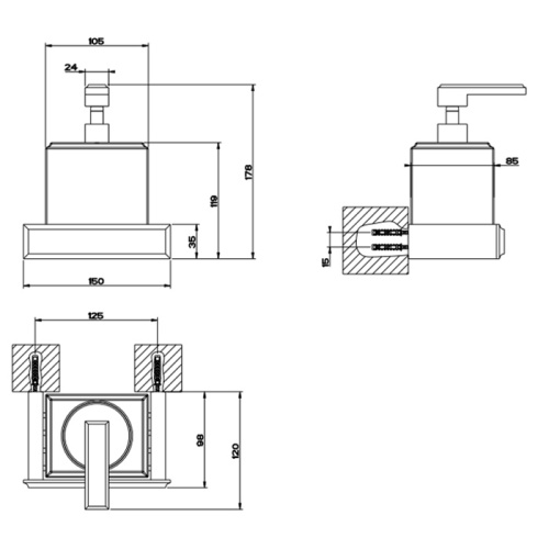 Дозатор Gessi Eleganza 46413#031 - фото 2