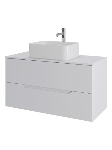 Тумба с раковиной Orange Line Li-100TuwMDF+B02-460W 101х46х68 - фото 2