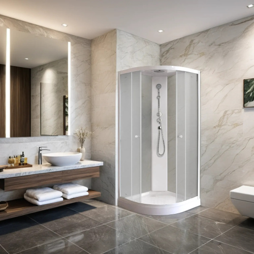 Душевая кабина Parly Effect EF1031 100х100 четверть круга с крышей ориентация универсальная