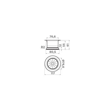 Cменная горловина для измельчителя Nagare Omoikiri NA-04-GB 4956820
