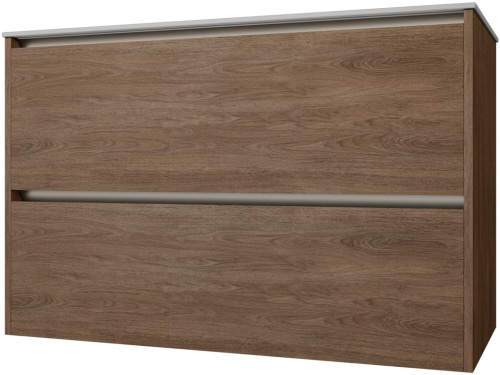 Тумба под раковину Allen Brau Activity 1.34014.NO 100х46х65 подвесная цвет зеленый/темное дерево - фото 2