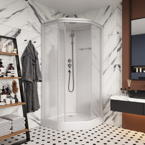 Душевая кабина Parly Penta P91 90х90 трапеция с крышей ориентация универсальная - фото 2