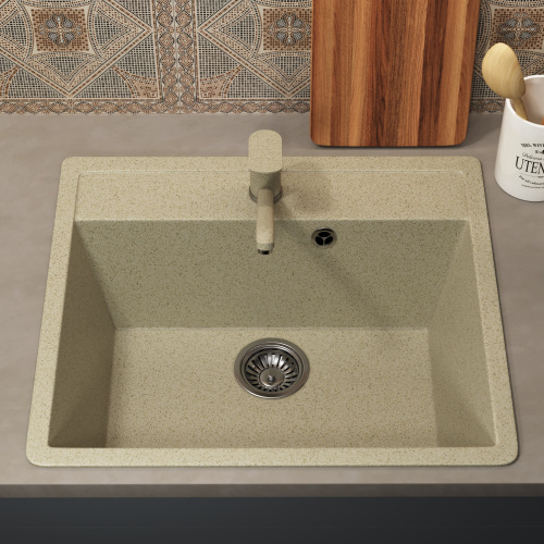 Кухонная мойка Uperwood ECON UPD-104 4010202101 57х50 цвет слоновая кость поверхность матовая - фото 3