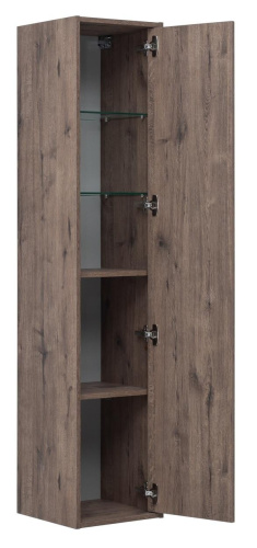 Шкаф-пенал Aquanet Lino 00253914 35х33х160 подвесной цвет темное дерево - фото 2