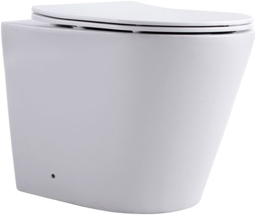Унитаз приставной Aquanet Atago Atago 2.0 F белый с сиденьем микролифт безободковый каскадный смыв - фото 4
