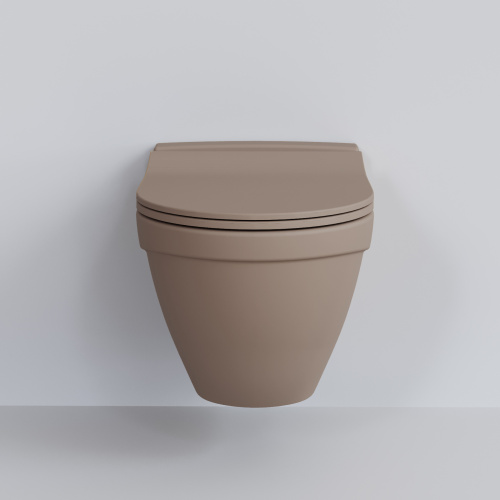 Чаша унитаза подвесная Ambassador Nord 133T20501 цвет темно-бежевый матовый без сиденья - фото 2