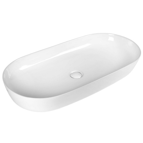 Раковина из сантехнического фарфора Bond Oval S51-800 80х40 накладная цвет белый глянцевый