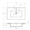 Раковина керамическая BelBagno BB700ETL 70х50 накладная цвет белый 1 отверстие под смеситель