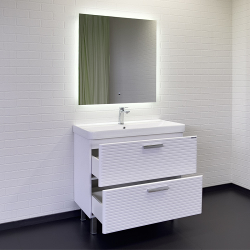 Тумба с раковиной Comforty Танжер 00-00019535CF 91х47х85 напольная цвет белый - фото 4