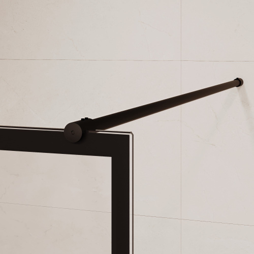 Душевая перегородка RGW Walk In 35101100-84 100х200 стекло с рисунком профиль черный - фото 5