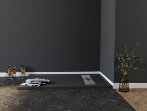 Душевой поддон Aquanet Delight 00258896 90х90 искусственный камень черный без каркаса - фото 2