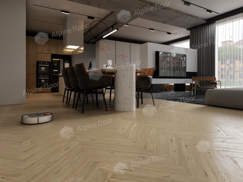 Ламинат Alpine Floor Herringbone 8 Pro New LF102-1 Дуб Лион толщина 0.8 см 33 класс 606х101 - фото 4