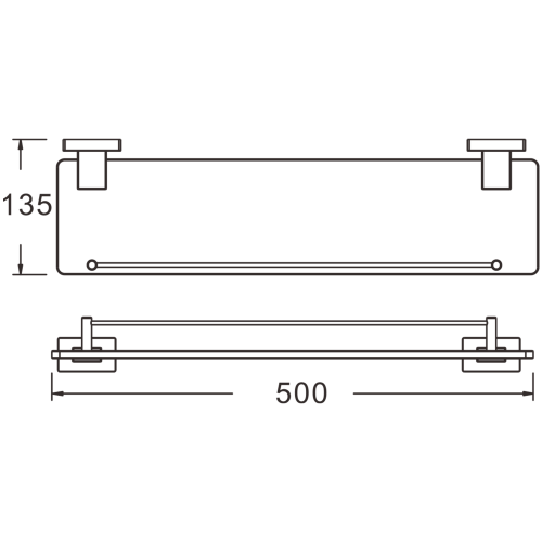 Полка в ванную комнату BELZ B90407 - фото 3