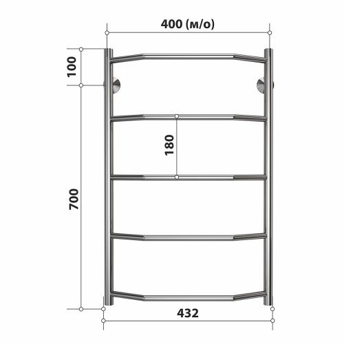 Полотенцесушитель Stelmix 4670078541222 43х80 водяной хром - фото 3