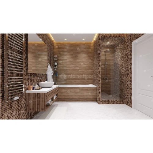 Кварцвиниловая плитка Alpine Floor Grande Stone ECO 8-1-1 gloss Дымчатый Лес толщина 0.3 см 43 класс 470х470 - фото 2