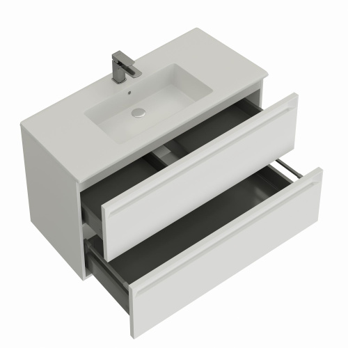 Тумба под раковину Allen Brau Eclipse 2.0 1.E1003.WM 2.0 100х46х63 подвесная цвет белый - фото 2