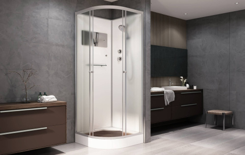 Душевая кабина AvaCan D011 110х110 четверть круга без крыши ориентация универсальная - фото 3