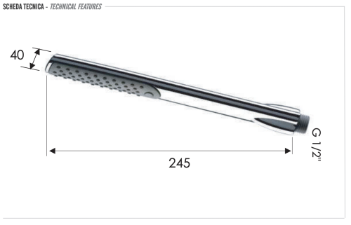 Душевая лейка Remer 317RVx квадратная - фото 2