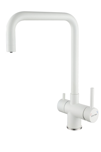Смеситель для кухни Paulmark WETTER We213030-WH на раковину белый матовый