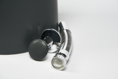 Раковина из сантехнического фарфора Galassia Core 7305NEMT 37х37 напольная цвет черный матовый - фото 5