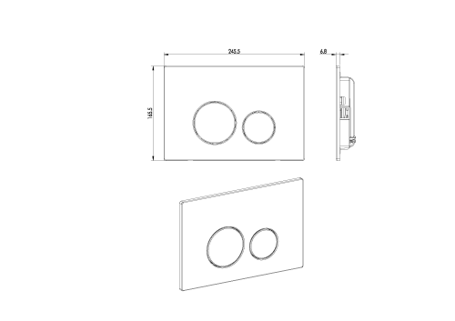 Клавиша смыва механическая Boheme 649-CB цвет медь брашированная - фото 2