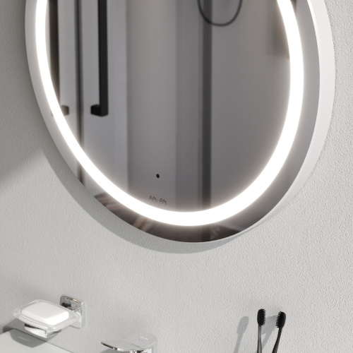 Зеркало в ванную Am.Pm X-Joy M85AMOX0801WG 77х77 цвет серебро - фото 5