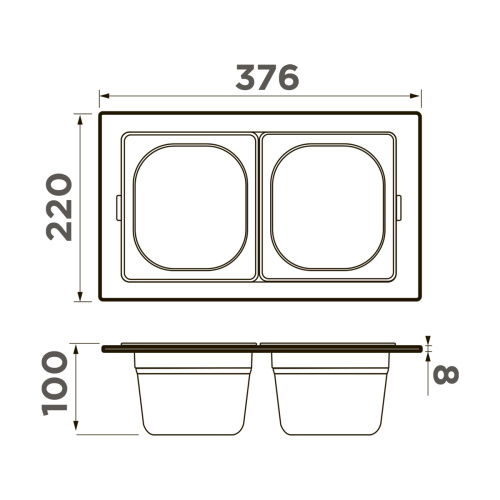 Контейнер Omoikiri DC-04-2-GB 4999085 - фото 2