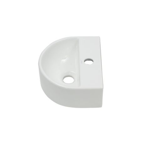Раковина из сантехнического фарфора Melana 320344-805 30х30 подвесная цвет белый 1 отверстие под смеситель