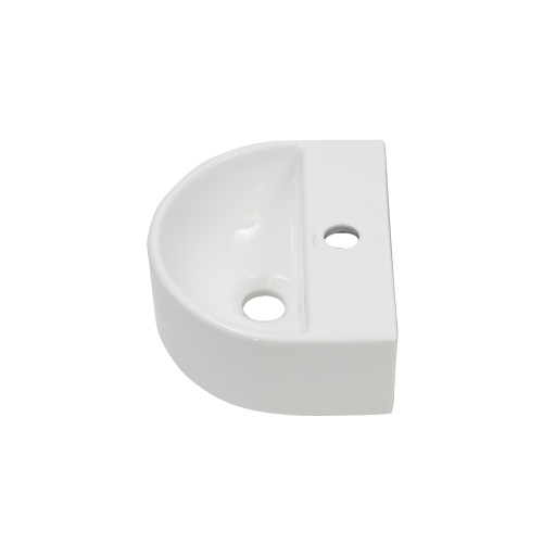 Раковина из сантехнического фарфора Melana 7781-805 31х26 подвесная цвет белый 1 отверстие под смеситель - фото 5