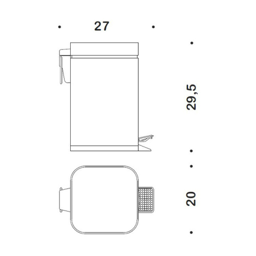 Ведро мусорное Colombo Black&White B9211.CR - фото 2