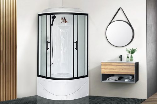 Душевая кабина Royal Bath BK RB90BK1-M-BL Practic 90х90 четверть круга с крышей ориентация универсальная - фото 2