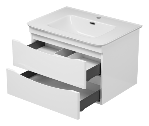 Тумба под раковину Misty Мираж П-Мир-01070-011П2Я 67х48х46 подвесная - фото 4