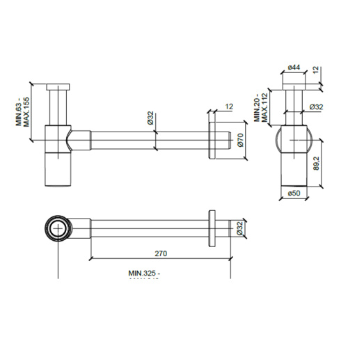Сифон для раковины Almar Core E096002.CR - фото 2