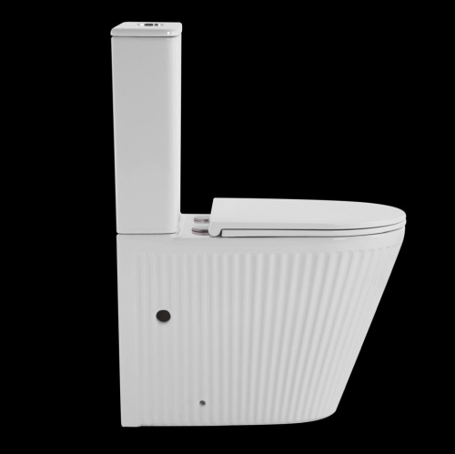 Унитаз напольный с бачком CeramaLux TR2179 белый с сиденьем микролифт смыв торнадо - фото 2