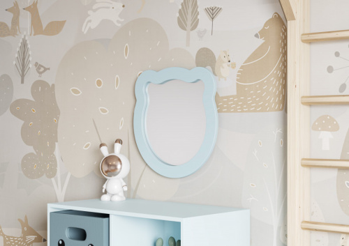 Зеркало в ванную Aquaton Каспер 1A283502CR0E0 50х50 цвет голубой - фото 4