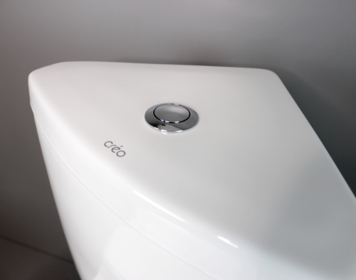 Унитаз напольный с бачком Creo Сeramique PROJECT COMBO-PR1003C гориз. белый с сиденьем с микролифт душевой смыв - фото 5