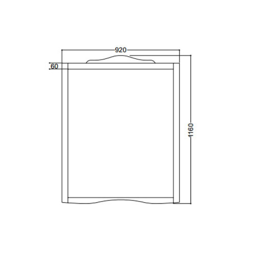 Зеркало в ванную Kerasan Retro 734540 92х116 цвет дерево - фото 2