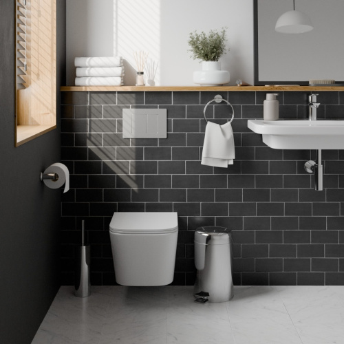 Клавиша смыва механическая Iberica Blanca INOX-C IB.B011.003.002 цвет серый - фото 4