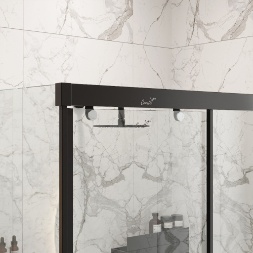 Душевой уголок Cerutti SPA MARBELLA 120B R 120х80 стекло прозрачное профиль черный без поддона - фото 3