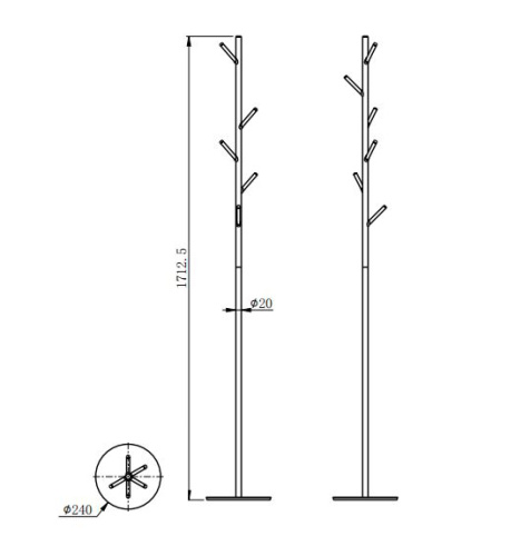 Вешалка напольная для ванной комнаты Wonzon & Woghand WW-V4306-BG - фото 2