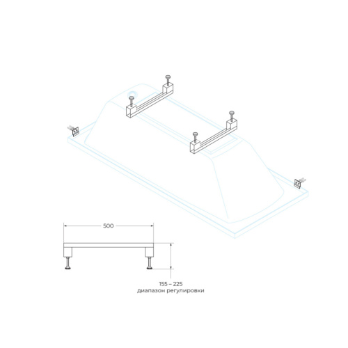 Ножки для ванны Cezares LEG-KIT-150 - фото 2