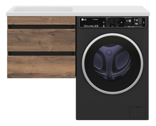 Тумба под раковину Misty Коломбо П-Кол06060-011П2Я 56х47х51 подвесная цвет серый/коричневый - фото 2