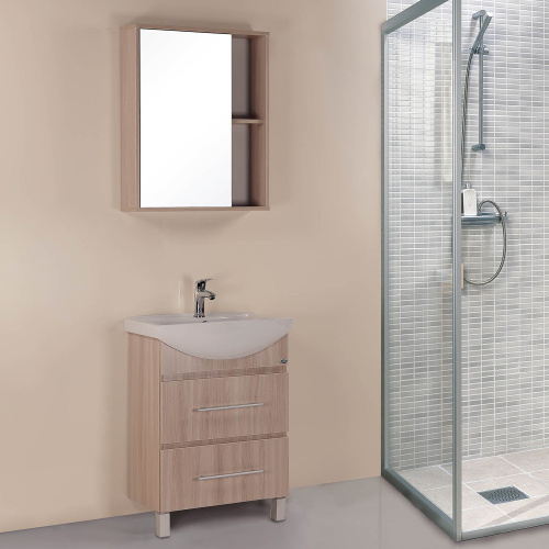 Зеркало-шкаф Onika Дельта 206060 60х14х73 подвесной цвет коричневый - фото 2