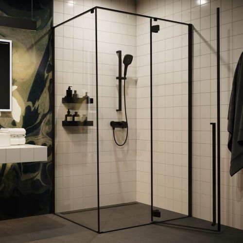 Смеситель для ванны и душа IDDIS Slide SLIBLBTi02WA настенный черный матовый - фото 3