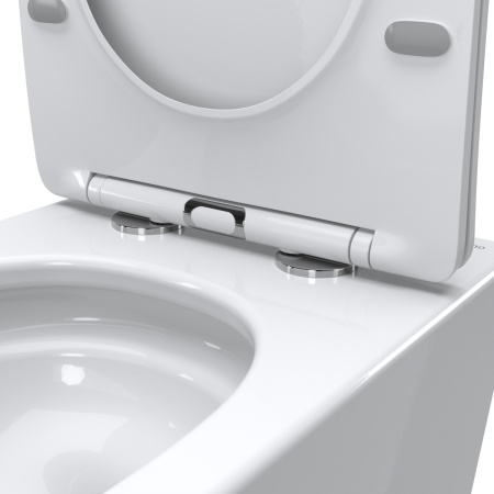 Унитаз приставной BelBagno FLAY BB1003CB-TOR/SC белый с сиденьем микролифт безободковый смыв торнадо