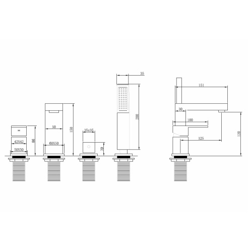 Смеситель ABBER Daheim AF8213NG на борт ванны никель - фото 3