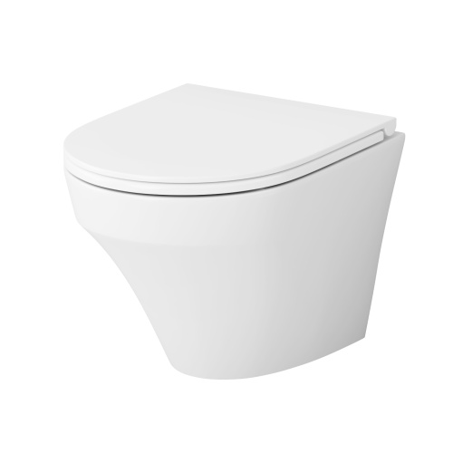 Чаша унитаза подвесная Am.Pm Inspire C501700WH цвет белый глянцевый без сиденья безободковая душевой смыв - фото 2