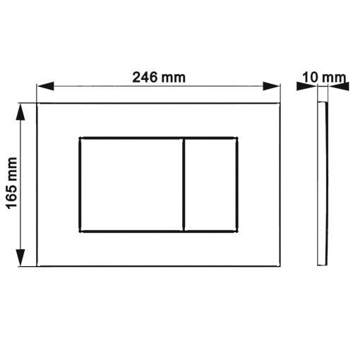 Клавиша смыва механическая Iberica Blanca ESTI-S IB.B085.003.002 цвет серый - фото 3